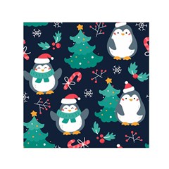 Colorful Funny Christmas Pattern Square Satin Scarf (30  X 30 ) by Uceng