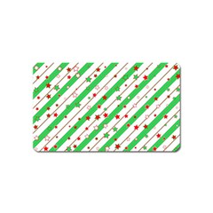 Christmas Paper Stars Pattern Texture Background Colorful Colors Seamless Magnet (name Card) by Uceng