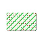 Christmas Paper Stars Pattern Texture Background Colorful Colors Seamless Magnet (Name Card) Front