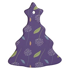 Seamless Pattern Floral Background Violet Background Ornament (christmas Tree)  by artworkshop
