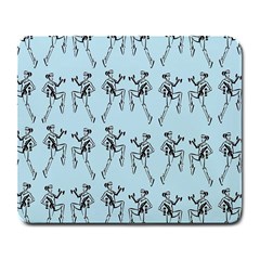 Jogging Lady On Blue Large Mousepad by TetiBright