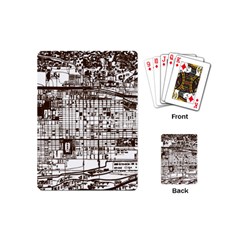 Antique Oriental Town Map  Playing Cards Single Design (mini) by ConteMonfrey