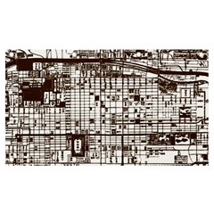 Antique Oriental Town Map  Banner And Sign 7  X 4  by ConteMonfrey