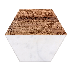 Old Civilization Marble Wood Coaster (hexagon)  by ConteMonfrey