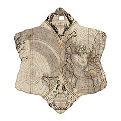 Mapa Mundi - 1774 Ornament (snowflake) by ConteMonfrey