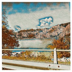 Side Way To Lake Garda, Italy  Wooden Puzzle Square by ConteMonfrey