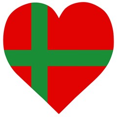 Bornholm Denmark Flag Wooden Puzzle Heart by tony4urban