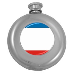 Crimea Flag Round Hip Flask (5 Oz) by tony4urban