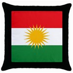 Kurdistan Flag Throw Pillow Case (Black) Front