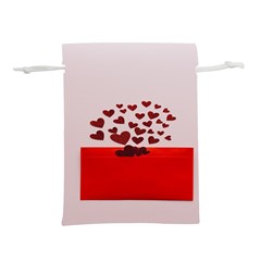 Love Envelope Logo Valentine Lightweight Drawstring Pouch (m) by artworkshop