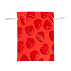 Valentine Day Heart Pattern  Lightweight Drawstring Pouch (m) by artworkshop