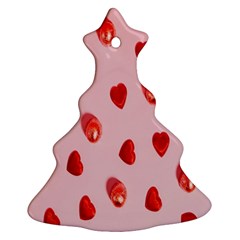 Valentine Day Heart Pattern Christmas Tree Ornament (two Sides) by artworkshop