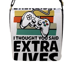Video Gamer T- Shirt Exercise I Thought You Said Extra Lives - Gamer T- Shirt Flap Closure Messenger Bag (l) by maxcute