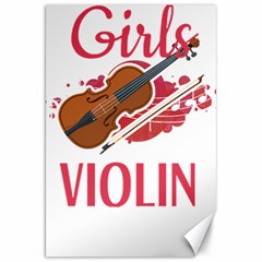 Violin T- Shirt Cool Girls Play Violin T- Shirt Canvas 20  X 30  by maxcute