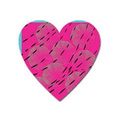 Background Pattern Texture Design Heart Magnet by Ravend