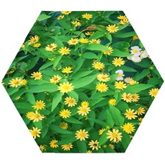 Flower Plant Spring Wooden Puzzle Hexagon by artworkshop