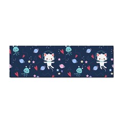 Cute-astronaut-cat-with-star-galaxy-elements-seamless-pattern Sticker Bumper (10 Pack) by Vaneshart