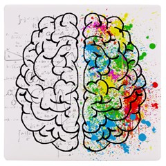 Brain-mind-psychology-idea-drawing Uv Print Square Tile Coaster  by Jancukart