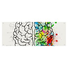 Brain-mind-psychology-idea-drawing Banner And Sign 8  X 3  by Jancukart