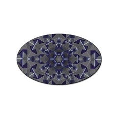 Kaleidoscope Geometric Pattern Sticker (oval) by Ravend