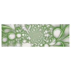 Green Abstract Fractal Background Texture Banner And Sign 12  X 4  by Ravend