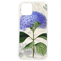 Blue Hydrangea Flower Painting Vintage Shabby Chic Dragonflies Iphone 12 Pro Max Tpu Uv Print Case by danenraven