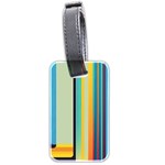 Colorful Rainbow Striped Pattern Luggage Tag (two sides) Front