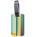 Colorful Rainbow Striped Pattern Luggage Tag (two sides) Back