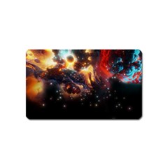 Nebula Galaxy Stars Astronomy Magnet (name Card) by Uceng