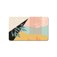 Leaves Pattern Design Colorful Magnet (name Card) by Uceng