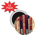 Books Shelf Library Book Shelf 1.75  Magnets (10 pack)  Front
