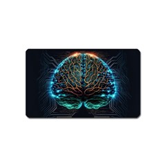 Brain Mind Technology Circuit Board Layout Patterns Magnet (name Card) by Uceng