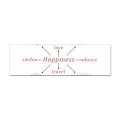 Happiness Typographic Style Concept Sticker Bumper (10 Pack) by dflcprintsclothing
