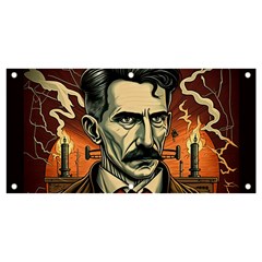 Ai Generated Nikola Tesla Tesla Nikolas Electricity Banner And Sign 4  X 2  by danenraven