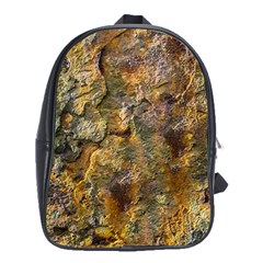 Rusty Orange Abstract Surface School Bag (xl) by dflcprintsclothing