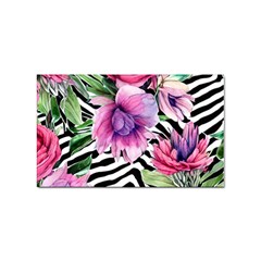 Classy And Chic Watercolor Flowers Sticker Rectangular (100 Pack) by GardenOfOphir