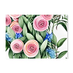 County Charm – Watercolor Flowers Botanical Crystal Sticker (a4) by GardenOfOphir