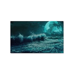 Ai Generated Waves Ocean Sea Tsunami Nautical Blue Sea Art Sticker Rectangular (10 Pack) by Ravend