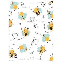 Bee Art Pattern Design Wallpaper Background Print Back Support Cushion by Ravend
