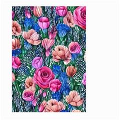 Bright And Brilliant Watercolor Flowers Large Garden Flag (two Sides) by GardenOfOphir