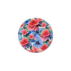 Classy Watercolor Flowers Golf Ball Marker (10 Pack) by GardenOfOphir