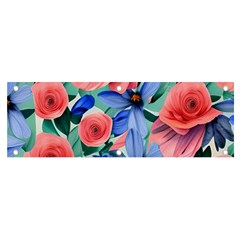 Classy Watercolor Flowers Banner And Sign 6  X 2  by GardenOfOphir