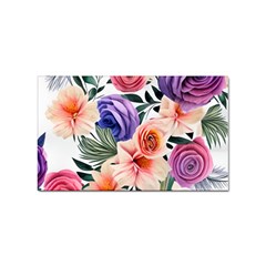 Country-chic Watercolor Flowers Sticker Rectangular (100 Pack) by GardenOfOphir
