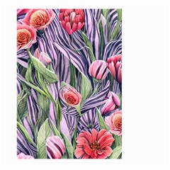 Charming Watercolor Flowers Large Garden Flag (two Sides) by GardenOfOphir