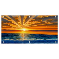 Sunset Scenic View Photography Banner And Sign 4  X 2  by GardenOfOphir