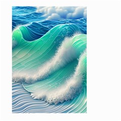 Beautiful Abstract Pastel Ocean Waves Large Garden Flag (two Sides) by GardenOfOphir