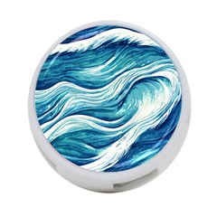 Abstract Blue Ocean Waves 4-port Usb Hub (two Sides) by GardenOfOphir