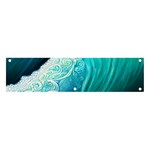 Abstract Waves In Blue And Green Banner and Sign 4  x 1  Front