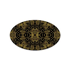 Pattern Seamless Gold 3d Abstraction Ornate Sticker Oval (10 Pack) by Ravend