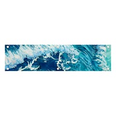 Abstract Blue Ocean Waves Iii Banner And Sign 4  X 1  by GardenOfOphir